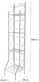 Стойка за цветя с четири рафта 30 x 29 x 148 cm