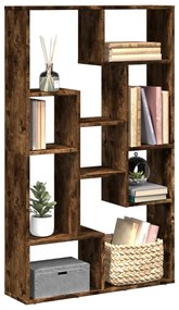 858160 vidaXL Библиотека, опушен дъб, 72x20x120 см, инженерно дърво