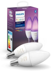КОМПЛЕКТ 2x LED димируема крушка Philips Hue БЯЛ И ЦВЕТ E14 / 5,3W / 230V