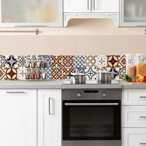 Kitchen wall protection edging Red Tiles