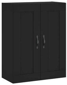 830373 vidaXL Стенен шкаф черен 69,5x34x90 см инженерно дърво