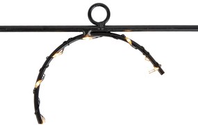 Коледна стенна лампа черна XMAS вкл. LED с таймер IP44 - Yoro