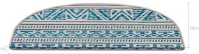 Сини килимчета за стълби в комплект от 16 части 20x65 cm Cottage Warmth - Vitaus