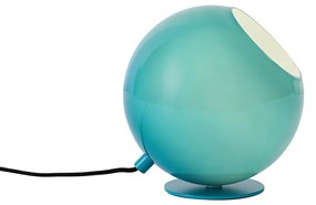 Ретро настолна лампа синя със стъкло - Mabel