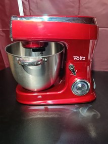 Втора ръка: Планетарен миксер Oliver Voltz OV51115A, 2100W, 7.5 литра, 6 скорости + Pulse, 3 бъркалки, Червен