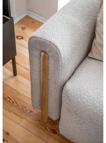 Светлосив сгъваем/с място за съхранение диван от прежда с примки от букле 244 cm Arcadova – ELTAP