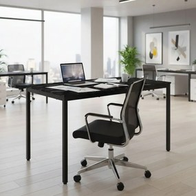 Кухненска маса черен мрамор 120 x 60 cm - универсална маса за 4-5 души