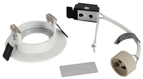 Комплект от 6 вградени прожектора бели кръгли GU10 50mm IP44 - Xena