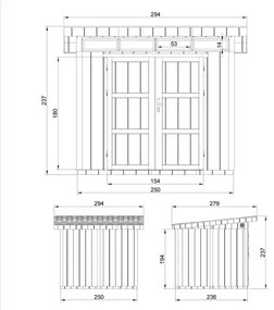 LP® SmartSide® панелен навес – 236 x 250 cm – 6 m2