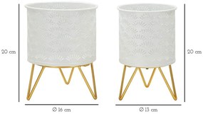 Метални стойки за цветя 2 бр. ø 16 cm (височина 20 cm) Carly – Mauro Ferretti