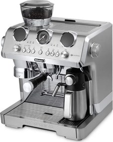 Еспресо машина DeLonghi EC9885.M La Specialista Maestro, 1450W, 19 bar, 2.5 л, 5 темп, 15 нива на смилане, Thermoblock, My LatteArt, LatteCrema, Сребрист