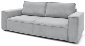 Светлосив диван от велур 245 cm Nihad - Bobochic Paris