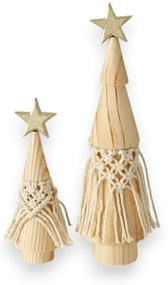 Комплект от 2 коледни украси, изработени от масивна борова дървесина Bohio - Boltze