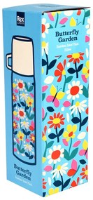 Син/кремав детски термос 350 ml Butterfly Garden – Rex London