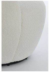 Бяло кресло от плат букле Senja – Light &amp; Living