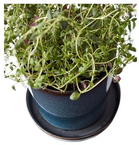 Глинено покритие за кашпа ø 10 cm Gastro Dark Blue/Black – Bitz