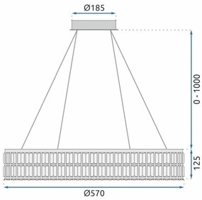 Пендел LED APP1568-CP Gold 60cm