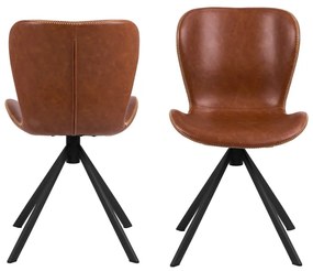 Кафяв трапезен стол в цвят коняк Batilda - Actona