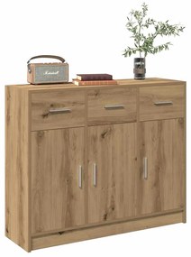 855895 vidaXL Сайдборд, дъб артизан, 91x28x75 см, инженерно дърво