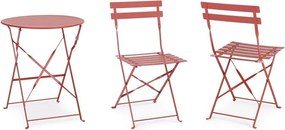 Теракотен стоманен градински комплект за хранене за 2 Austin – Bizzotto