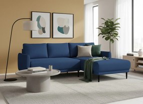 Ъглов диван Солас-син-десен