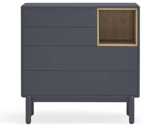 Тъмно сив нисък скрин 90x90 cm Corvo - Teulat