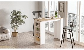 Бар маса с дъбов плот 52x120 cm Peru - Marckeric