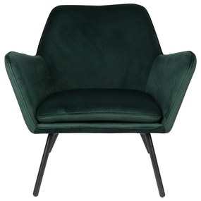 Тъмнозелено кадифено кресло Bon - White Label