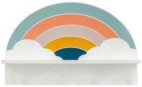Детска закачалка с рафт atmosphera Rainbow, MDF
