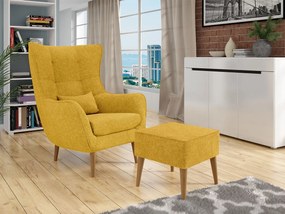 Armchair Estjano with footrest