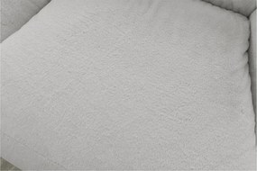 Светлосив пуф от изкуствен косъм Lilibet – Bobochic Paris