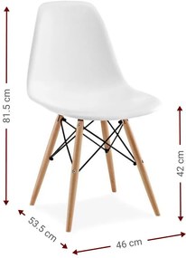 Кухненски стол Fiore KD-червен