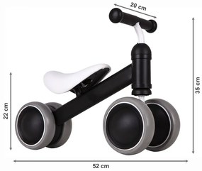 Детски скутер в черно ECOTOYS