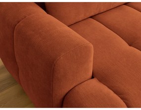 Сгъваем/с място за съхранение ъглов диван в тухлен цвят (десен ъгъл) Fuji – Bobochic Paris