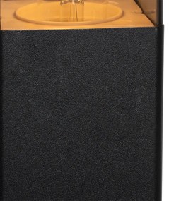 Подова лампа за външно осветление черна 70 см IP44 с димно стъкло - Denmark