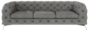 Сив кадифен диван 243 cm Chelsea – Ropez