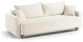 Кремав разтегателен диван с място за съхранение 231 cm Elen – Micadoni