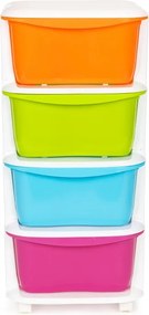 Пластмасов органайзер с 4 изтеглящи се чекмеджета