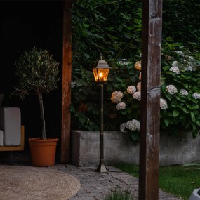 Винтидж външна лампа фенер антично злато 120 см - Antigua