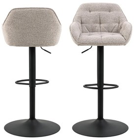 Светлосиви въртящи се бар столове в комплект от 2 броя 109 см Brooke - Actona