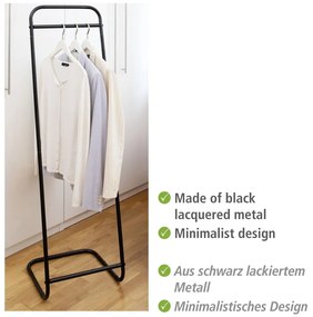 Черен метален стелаж за дрехи Surya - Wenko