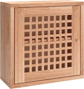 350367 vidaXL Стенен шкаф 42x18x42 см орехово дърво масив