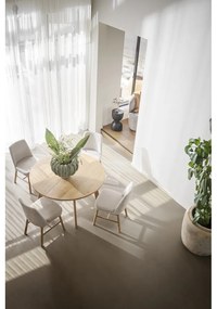 Кръгла сгъваема трапезна маса от декор от дъб в естествен цвят ø 130 cm Glenside – Rowico