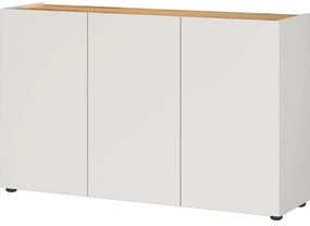 Кремаво шкафче от декор от дъб 120x76x34 cm Adrano – Germania