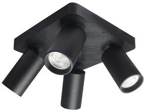 Rabalux 73084 - Точково осветително тяло YORLI 4xGU10/7W/230V черно