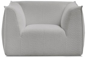 Светлосиво кресло от прежда с примки от букле Giorgia – Bobochic Paris