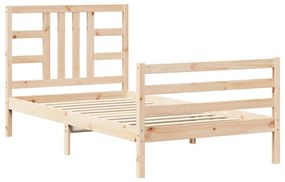 3193911 vidaXL Рамка за легло без матрак, 100x200 см, бор масив