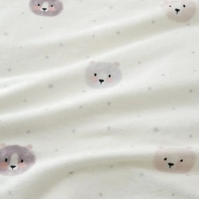 Кафяво-кремаво единично детско спално бельо от микроплюш 135x200 cm Cosy Bear – Catherine Lansfield