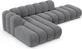 Светлосив ъглов диван (ляв ъгъл) Lupine – Micadoni Home