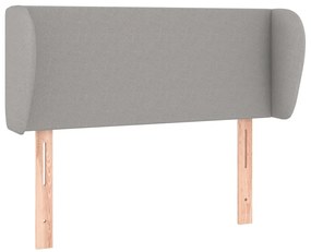 3116846 vidaXL Горна табла за легло с уши, светлосива,93x23x78/88 см, плат
